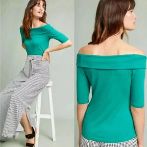 Anthropologie Ett:Twa Patchett Off The Shoulder Top